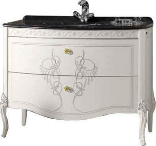 Тумба под раковину, 110,5хh84х58,5см, два выдвижн. ящика, ручки цв. золото,  ZZ Labor Legno Hermitage HEPL 113С ORO