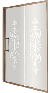 Дверь сдвижная 2-х секц. в нишу 166-172хh200см, (вход 71см), (правая/левая, профиль цв.бронза, стекло прозр. с декором N6 + StarClean),  ZZ Samo Dolce Vita B7390 N6 TBR + StarClean