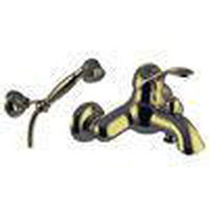 Смеситель для ванны, лейка д/д, шланг, кронштейн в компл.,  (цв. бронза),  ZZ Fima Carlo Frattini Lamp F3304BR