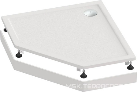 Поддон "" 100x100, плоский, литьевой мрамор, без сифона ZZ Bas Пента ЛП00009