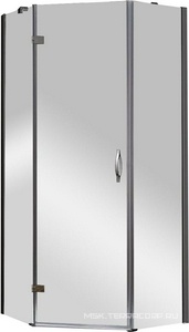 Душ. уголок 1000х1000хh2000мм, 5-ти уг., расп.дверь петли СПРАВА, с 2-мя неподв.сегм, вход 585мм,(ст.прозр,6мм,c антикальц., цфурн.цв.хром), ZZ Cezares Bergamo BERGAMO-P-1-100-C-Cr-R-IV / BERGAMO-W-P-1-100-C-Cr-R-IV