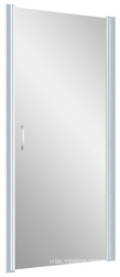 Дверь в нишу EP, 90x190 см, универсальное, профиль глянцевый хром, стекло шиншилла  ZZ