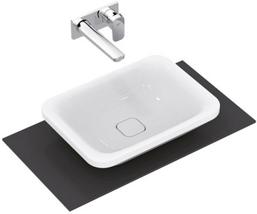 Раковина накладная на стол., 550х400хh150мм, овальная, без отв. для смесит., без перелива, (крепёж, керам.накладка слива,шаблон в копмл),  ZZ Ideal Standard Tonic II K083401