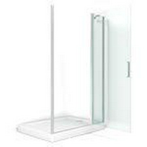 Душевое ограждение "Пандора" 1100 мм (для Г-образного или как дверь в нишу) проф.хром, прозрачн.стекло, БЕЗ поддона, БЕЗ боковой части ZZ Good Door PANDORA АН00001