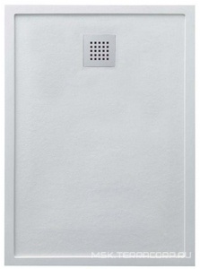 Поддон для душа 90х140хh2,5см, сифон, крышка слива в компл, (литой камень цв.белый),  ZZ Ceramica Cielo Venticinque PDR14090 Gloss White