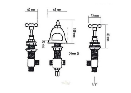 Смеситель для раковины, на 3 отв. с д/к, (цв.хром),  ZZ Devon & Devon Mayfair ADDM152CR