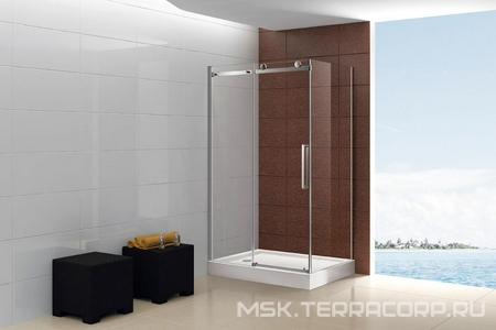 Душевой уголок 1200х900хh1950мм, прямоугольный, сдвижная дверь справа/слева, вход 500мм, (стекло прозр. 8мм, фурнит. цв.хром),  ZZ Cezares Stylus M STYLUS-O-M-AH-1-120/90-C-Cr