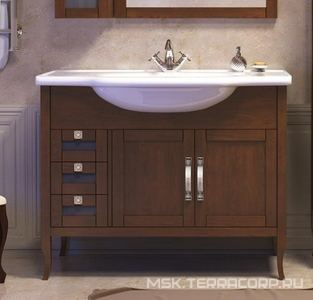 Тумба напольная  105, 1060*880*475 мм, цвет св. орех, БЕЗ раковины Лагуна 105 ZZ Opadiris Мираж 00-00000056