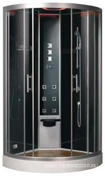 Душевая кабина с гидромассажем DZ950F8 950*950*2300 с парогенератором, аромотерапией, переднее стекло - прозрачное, заднее - черное ZZ