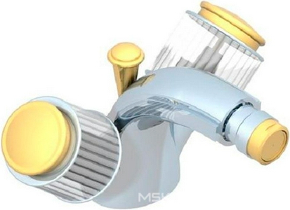 Смеситель для биде, с д.к., (цв. золото (Dore))  ZZ THG Jaipur Satin cristal A9B-F01-3202