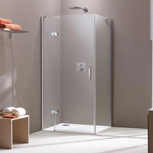 Боковая стенка для распашной двери, 100хh190см, правая/левая, проф.хром, стекла 6мм прозрачное, Aura 4-уг. ZZ Huppe Huppe Aura 400605 092 321