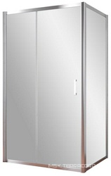 Душевое ограждение ZP+ZPV, 120*90*1900 мм, профиль хром, стекло прозрачное, БЕЗ поддона ZZ