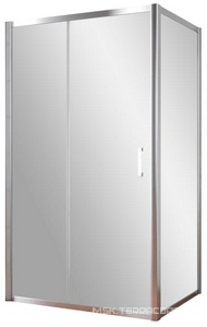 Душевое ограждение , 120*90*1900 мм, профиль хром, стекло прозрачное, БЕЗ поддона ZZ Vegas Glass ZP+ZPV ZP+ZPV 120*90 08 01