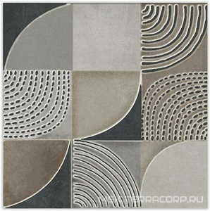 Керамогранит для пола и стены Dado Ceramica Gare du Nord Dec. Infinity (6 pz) rett 60x60 R04138