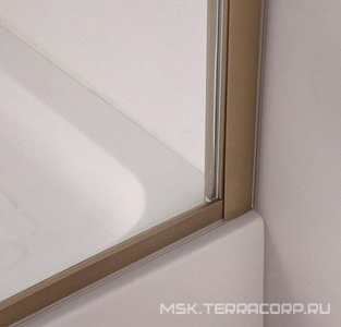 Душ. уголок 1000х1000хh1950мм, 1/4 круга, R550мм, 2 расп.двери, вход 730мм, с 2-мя неподв.сегм., (стекло прозр., 8мм, фурн/бронза), Magiс ZZ Cezares Magic MAGIC-R-2-100-C-Br