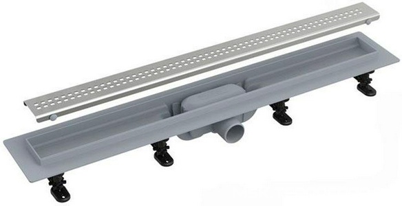 Универсальный водоотводящий желоб 950 мм APZ9-950 мм, с решеткой из нержав.стали ZZ AlcaPlast Simple APZ9-950M