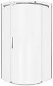 Душевое ограждение "Galaxy" R-90, полукруглое 90*90, стекло прозрачное., БЕЗ поддона, профиль хром Good Door GALAXY ГЛ00006