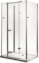 Душ. уголок "П"-образный, 120х80хh200см, дверь распашн, петли (справа/слева), стёкла проз, проф цв.хром, поддон в ком., Tender Square Wall 120 XX