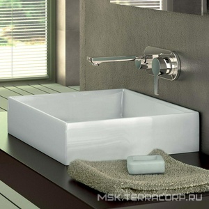 Раковина накладная на столешницу, прямоугольная 500х420хh115мм, без отв.д/смесит., без перелива,  Ideal Standard Strada K077601