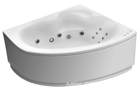 Ванна  (левая) "Массаж стандарт",г/м, 150х100х58,5см, на раме, панель, слив/перел. (фурн. ЦВ.ХРОМ) ZZ Thermolux Talia Talia 150 L массаж стандарт