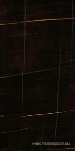 Керамогранит для пола и стены Ariostea Ultra Marmi Sahara Noir Lucidato (Shiny) 6 mm 150x300 UM6L300585