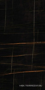 Керамогранит для пола и стены Ariostea Ultra Marmi Sahara Noir Lucidato (Shiny) 6 mm 150x300 UM6L300585