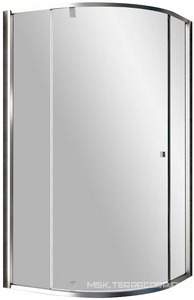 Душевая шторка -100, стекло прозрачное, профиль сатин, без поддона, KL Ravak PSKK3 376AAU00Z1