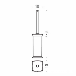 Ерш напольный, (стекло матовое, креплен. цв.хром)  Colombo Portofino B3206.000
