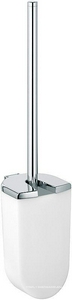 Ёрш настенный с крышкой (цв.хром/ колба белый мат. пластик)  ZZ Keuco Elegance New 11664 010100
