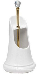 Ёрш напольный 16х16хh36см, (цв. золото/белая керамика), Oval cristallo Z XXZ