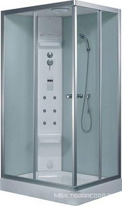 Душевая кабина с гидромассажем 1200*900*2300 мм, левая, переднее стекло - прозрачное, заднее - белое ZZ Eago Eago DZ955F6-L