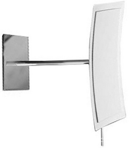 Зеркало косметическое, настенное, на подвижном кронштейне, 28х17см, 3-х кратное увеличение, (цв.хром),  Pomd'or Kubic 90.81.51.002