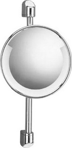 Зеркало косметическое, настенное, на штанге h510мм, d 245мм, с подсветкой, провод, эл.вилка, крепл. в компл. (цв.хром),  ZZ Provex Classic Light 0015 RE 05
