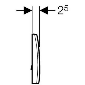 Клавиша смыва "11" для инсталляции арт.458.160.00.1, цвет матовый хром Geberit Delta 115.120.46.1
