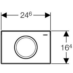Клавиша смыва "11" для инсталляции арт.458.160.00.1, цвет матовый хром Geberit Delta 115.120.46.1