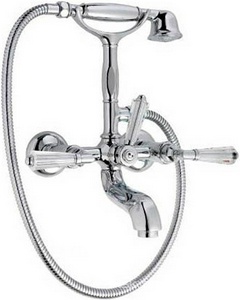 Смеситель для ванны с душевым гарнитуром (цв.блестящий никель),  ZZ Nicolazzi Teide 1901 NL 05