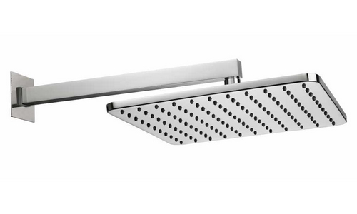 Душ верхний, стационарный, лейка 280х280мм, настенный монтаж, (кронштейн 400мм, розетка в компл.), (цв.хром),  ZZ Bossini Cosmo H69598I.030