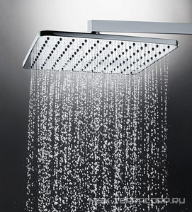 Душ верхний, стационарный, лейка 280х280мм, настенный монтаж, (кронштейн 400мм, розетка в компл.), (цв.хром),  ZZ Bossini Cosmo H69598I.030