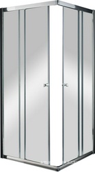 Душевой уголок 1000х1000хh2000мм, квадрат, 2 сдвиж.дверцы с 2 неподв. сегм., вход 575мм, (стекло прозр. 6мм, фурн.цв.хром), Anima ZZ
