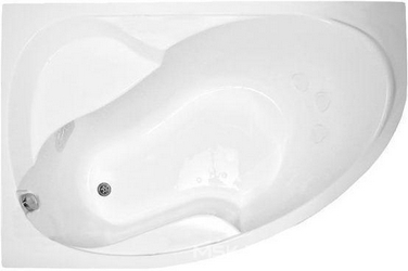 Ванна акриловая "АМЕЛИЯ", 1600х1050, левая, молдинг (хром), каркас и слив-перелив в компл., БЕЗ панели XX