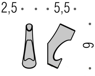 Крючок, (цв.хром),  Colombo Land CD77.000