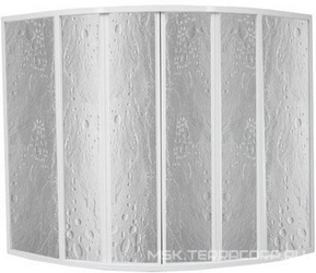 Шторка для ванны акрил. Риола (пластик "Вотер") /6 створок 135х135 см ZZ