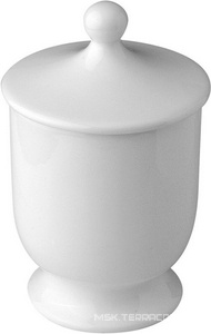 Баночка с крышкой высокая, настольная (цв. белая керамика),  ZZ Nicolazzi Classica 6004