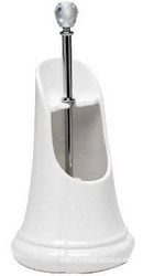 Ёрш напольный 16х16хh36см, (цв. хром/белая керамика), Oval cristallo Z XXZ