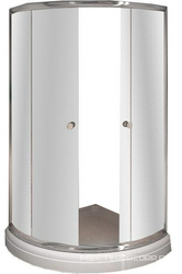 Душевое ограждение ЛЮКС 110*110*1950, раздвижные дверцы, профиль хром, стекло прозрачное с поддоном в комплекте ZZ