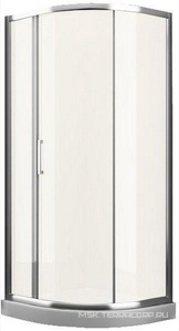Душевое ограждение 1/4 круга, R550, 900х900хh1950мм, правая/левая, 1 сдвиж.дверь, 2 неподв.сегм.(стек.прозр. Easy Clean 6мм, профиль цв.хром),  ZZ Romance Collection Umea UM.R2.90.REV.SDTG.CR СОВРЕМЕН