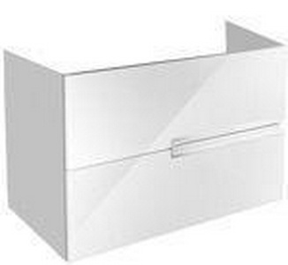 Тумба подвесная  Ice Edition 80, 786*450*550 мм, с 2 выдвиж. ящиками, Без раковины (n001376), цвет белый, крепеж в компл. KL Roca Victoria Nord ZRU9302731