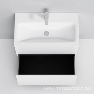 Тумба напольная  75 см, 2 ящика, БЕЗ раковины, цв.белый AMPM Gem M90FSX07522WG32