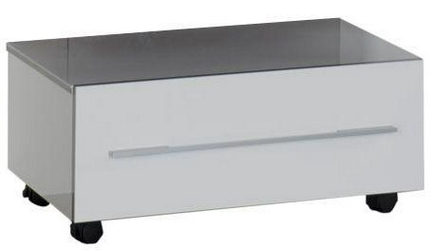 Тумба Нота 75 выкатная цв.бел.глянец, 1 выдвижной ящик XX