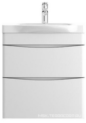Тумба подвесная Like, 65x45x65 см, 2 ящика, БЕЗ раковины, цв.белый XX